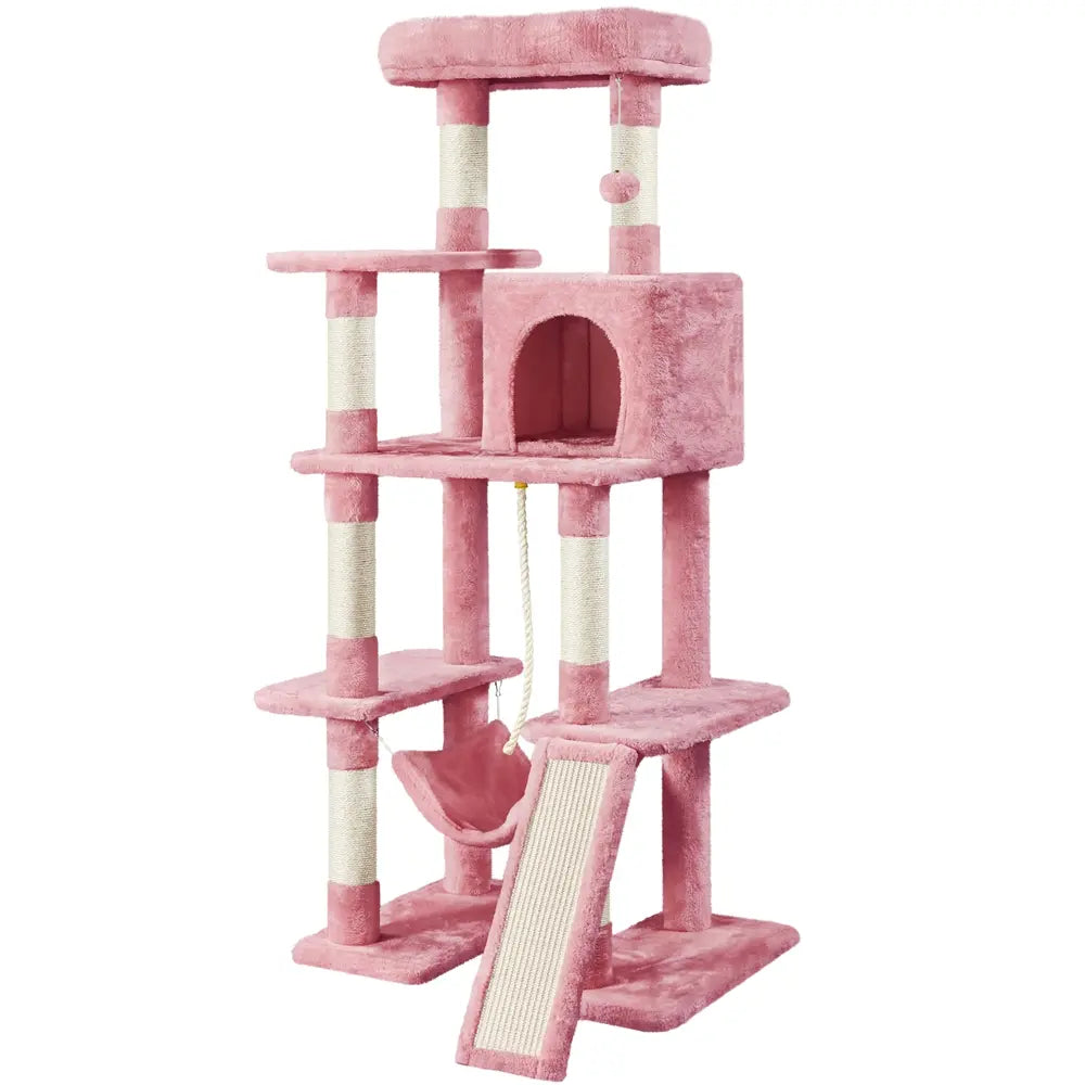 Costoffs 63In Cat Tree – Multi-Level Indoor Play Tower with Scratching Posts & Cat Condo, Pet Furniture, Activity Center