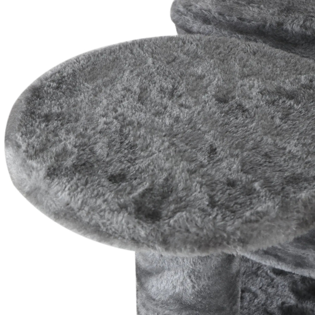 Superdeal Pets 53-Inch Multi-Level Cat Tree with Natural Sisal Scratcher, Vertical Scratcher, Condo Tower, Playhouse, Cave, Climbing Ladders for Climbing, Playing & Cozy Sleeping - Dark Gray