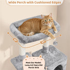 Costoffs 63In Cat Tree – Multi-Level Indoor Play Tower with Scratching Posts & Cat Condo, Pet Furniture, Activity Center