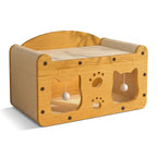 Durable Vertical Cat Scratching Post & Playhouse - Multi-Functional TV Design, Scratch-Resistant Cat Claw Toy for Active Kittens and Cats