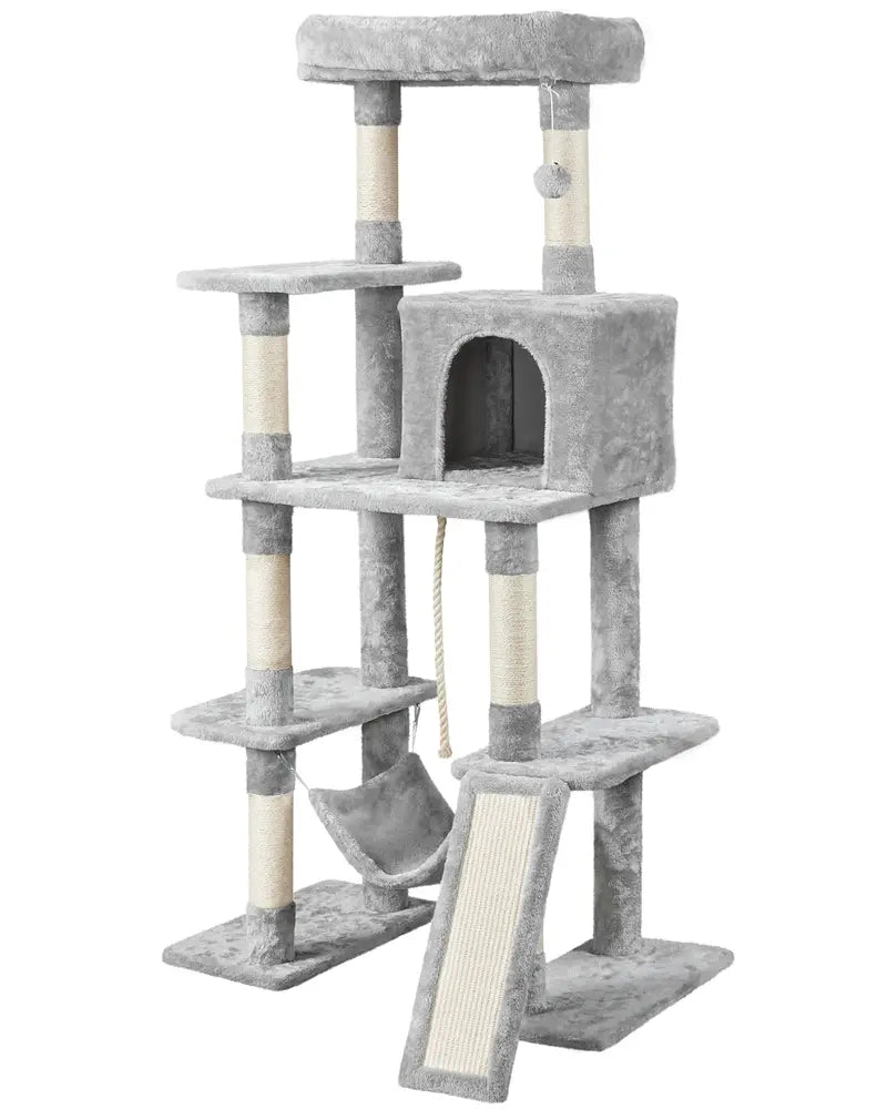 Costoffs 63In Cat Tree – Multi-Level Indoor Play Tower with Scratching Posts & Cat Condo, Pet Furniture, Activity Center