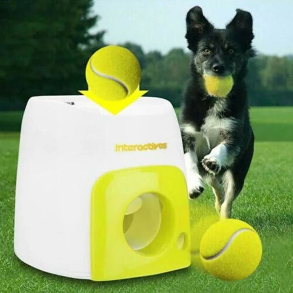 Interactive Training Snack Reward Machine Feeder No Plug-In Tennis Ball Launcher Leakage Toy Pet Leakage Reward Device
