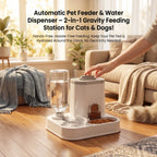 Effortless 2-In-1 Gravity Pet Feeder & Water Dispenser | No Plugs, No Hassle
