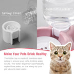 1Set Dog Bowls,Cat Food and Water Bowl Set with Water Dispenser and Stainless Steel Bowl for Cats and Small Dogs Summervibes