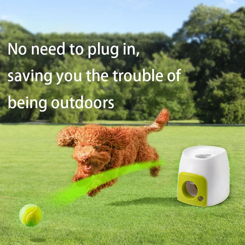 Interactive Training Snack Reward Machine Feeder No Plug-In Tennis Ball Launcher Leakage Toy Pet Leakage Reward Device